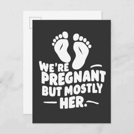 妊娠してるけど妊娠おもしろいパパ 案内ポストカード (正面/裏面)