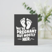 妊娠してるけど妊娠おもしろいパパ 案内ポストカード (スタンド正面)