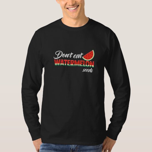 妊娠し食べてスイカの種子を避ける Tシャツ (正面)
