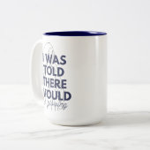 妊娠するって言わ白熱［赤熱］光を放つれおもしろいた ツートーンマグカップ (正面左)