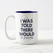 妊娠するって言わ白熱［赤熱］光を放つれおもしろいた ツートーンマグカップ (左)