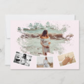 妊娠するシンプルために4つの写真コラージュのお母さん 案内状 (正面)