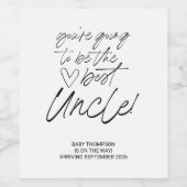 妊娠する叔父の発表新生児来 ワインラベル (シングルラベル)