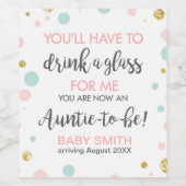 妊娠する懸念は、ベビー発表を明らかにする ワインラベル (シングルラベル)