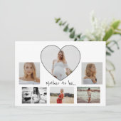 妊娠する母親をコラージュする6枚の写真 案内状 (スタンド正面)