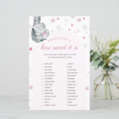 妊娠どのように甘いピンクの赤ちゃんシャワーのゲーム (スタンド正面)