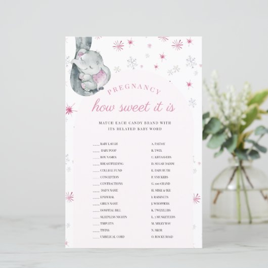 妊娠どのように甘いピンクの赤ちゃんシャワーのゲーム (スタンド正面)