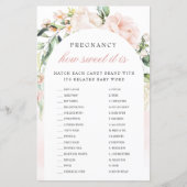 妊娠どのように甘い赤面赤ちゃんシャワーゲーム (正面)