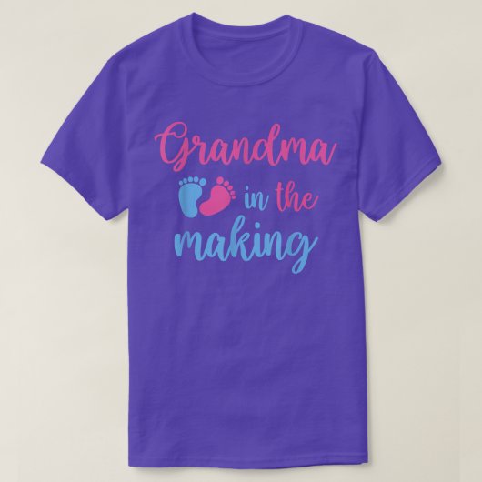妊娠のお知らせの中のおばあちゃん Tシャツ (デザイン正面)