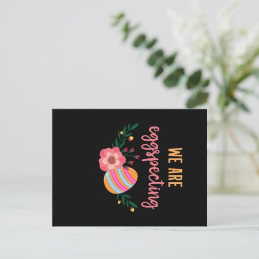 妊娠のお知らせをうすうすしています ポストカード (スタンド正面)