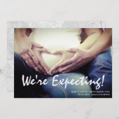 妊娠のお知らせを期待していますベビーの妊娠 案内状 (正面/裏面)