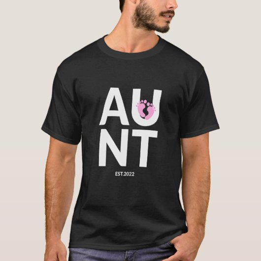 妊娠のお知らせ叔母 Tシャツ (正面)