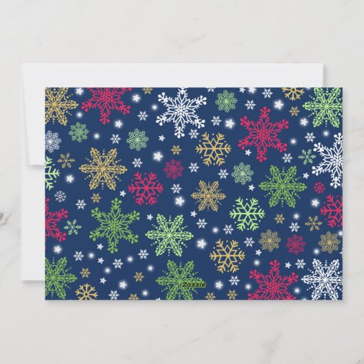 妊娠のお知らせ – クリスマスのフォトカードレッド シーズンカード (裏面)