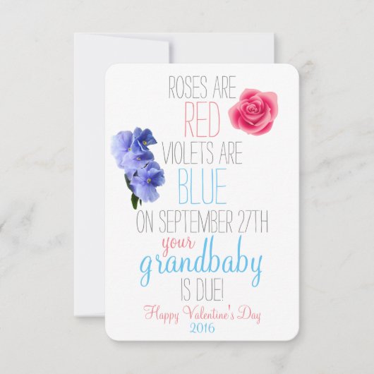 妊娠のお知らせ 招待状 (正面)