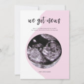 妊娠のお知らせ 招待状 (正面)