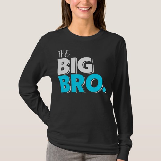 妊娠のためのビッグBroベビーデザイン Tシャツ (正面)