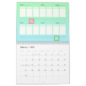 妊娠のカレンダー カレンダー (2月 2027)