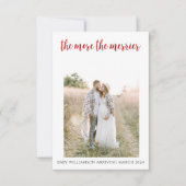 妊娠のクリスマスメリーのカードが増えるほど サンキューカード (正面)