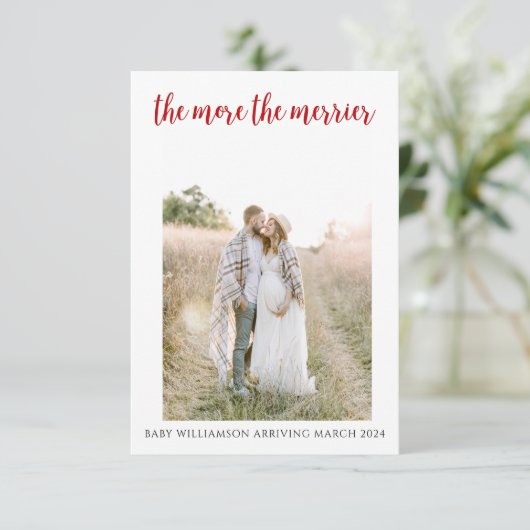 妊娠のクリスマスメリーのカードが増えるほど サンキューカード (スタンド正面)