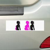 妊娠のシルエット バンパーステッカー (車上)