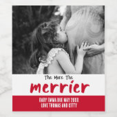 妊娠のメリーパーソナライズされたが ワインラベル (シングルラベル)