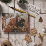 妊娠のメリー数が 箔シーズンカード<br><div class="desc">ミニマル写真メリーのクリスマス妊娠の発表。CC0にライセンスされたPixabayを介した写真テンプレートは、自分の写真に置き換える必要がある</div>
