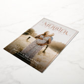 妊娠のメリー発表の写真 箔シーズンカード (回転した状態)