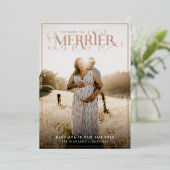 妊娠のメリー発表の写真 箔シーズンカード (立ち正面)