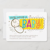 妊娠の告知を受け、ベビーを受けました 案内状 (正面)