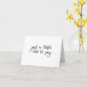 妊娠の告知を言うほんの少しのメモ カード (黄色い花)