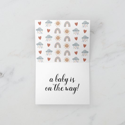 妊娠の告知を言うほんの少しのメモ 案内状 (内部)