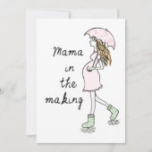 妊娠の告知カードを作っているママ シーズンカード (正面)