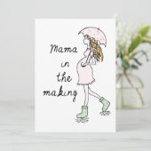 妊娠の告知カードを作っているママ シーズンカード (スタンド正面)