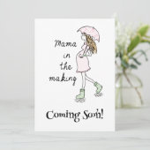 妊娠の告知カードを作っているママ シーズンカード (スタンド正面)