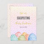 妊娠の告知カード、卵の投機 案内ポストカード (正面/裏面)
