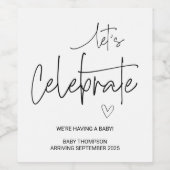 妊娠の告知祝で妊娠 ワインラベル (シングルラベル)