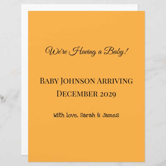 妊娠の告知！ (正面/裏面)