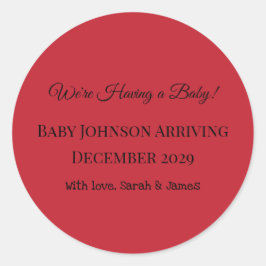 妊娠の告知！ ラウンドシール