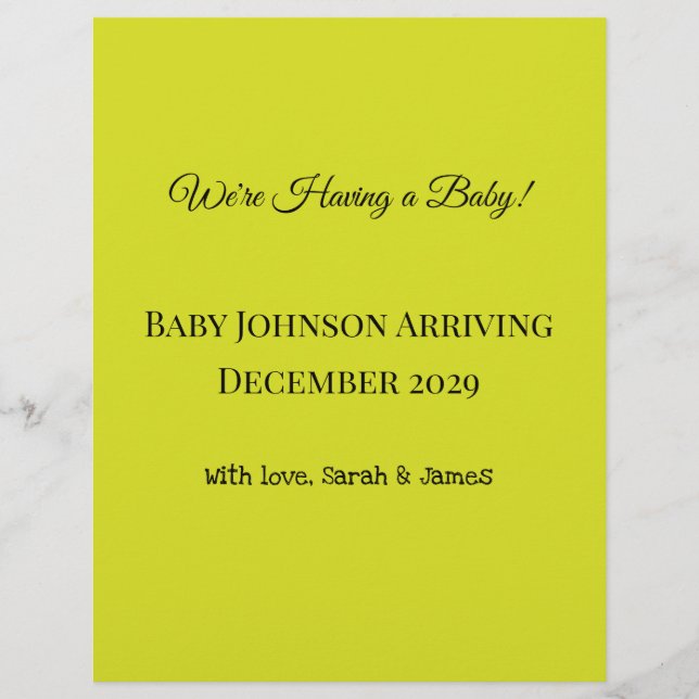 妊娠の告知！ レターヘッド (正面)