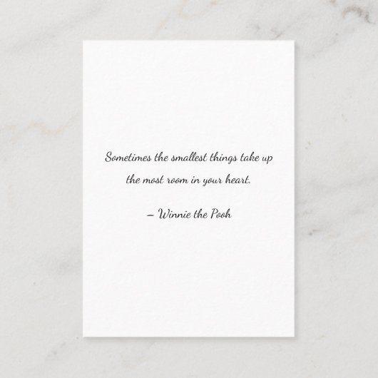 妊娠の告知! 名刺 (裏面)