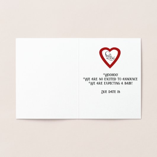 妊娠の告知 箔カード (内部)