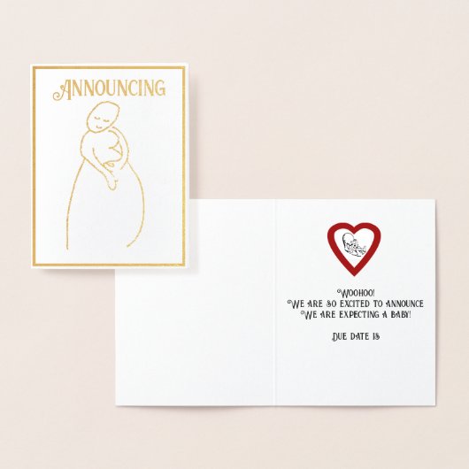 妊娠の告知 箔カード (ディスプレー)