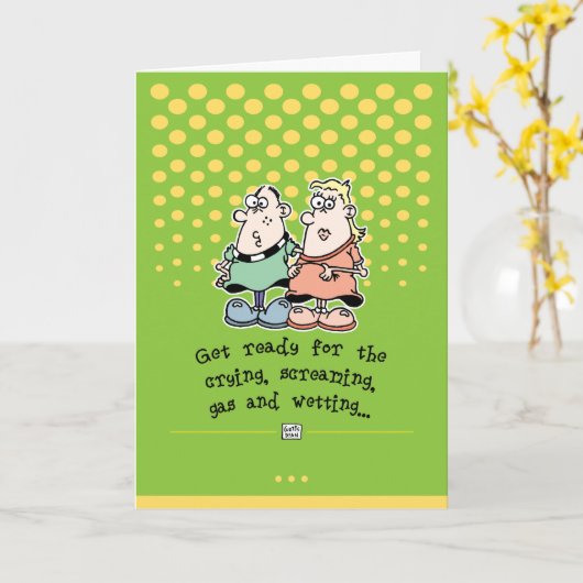 妊娠の大事な行事カード カード (黄色い花)