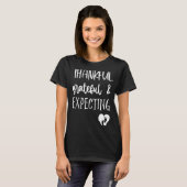 妊娠の感謝グラフィックティー感謝グラテフ Tシャツ (正面フル)