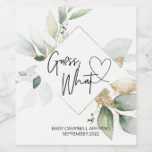 妊娠の推測どのようなベビーはユーカリを明らかにする ワインラベル (シングルラベル)