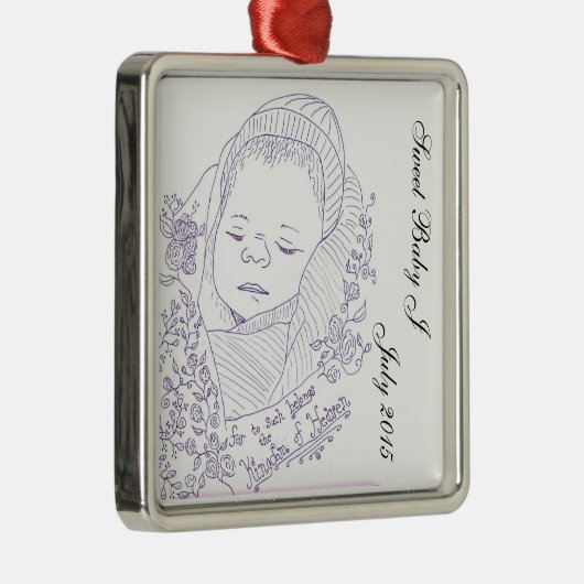 妊娠の損失のオーナメント メタルオーナメント (右)