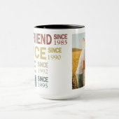 妊娠の暴露/新しい母の日付&フォトコーヒー マグカップ (中央)