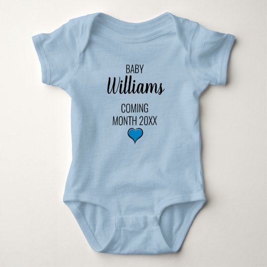 妊娠の来告知、即日 ベビーボディスーツ (正面)