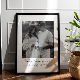 妊娠の発表かわいい来の近日超音波検査 ポスター