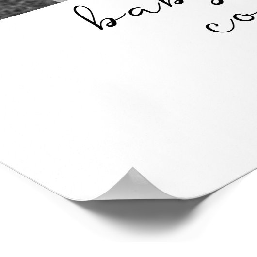 妊娠の発表かわいい来の近日超音波検査 ポスター (角)